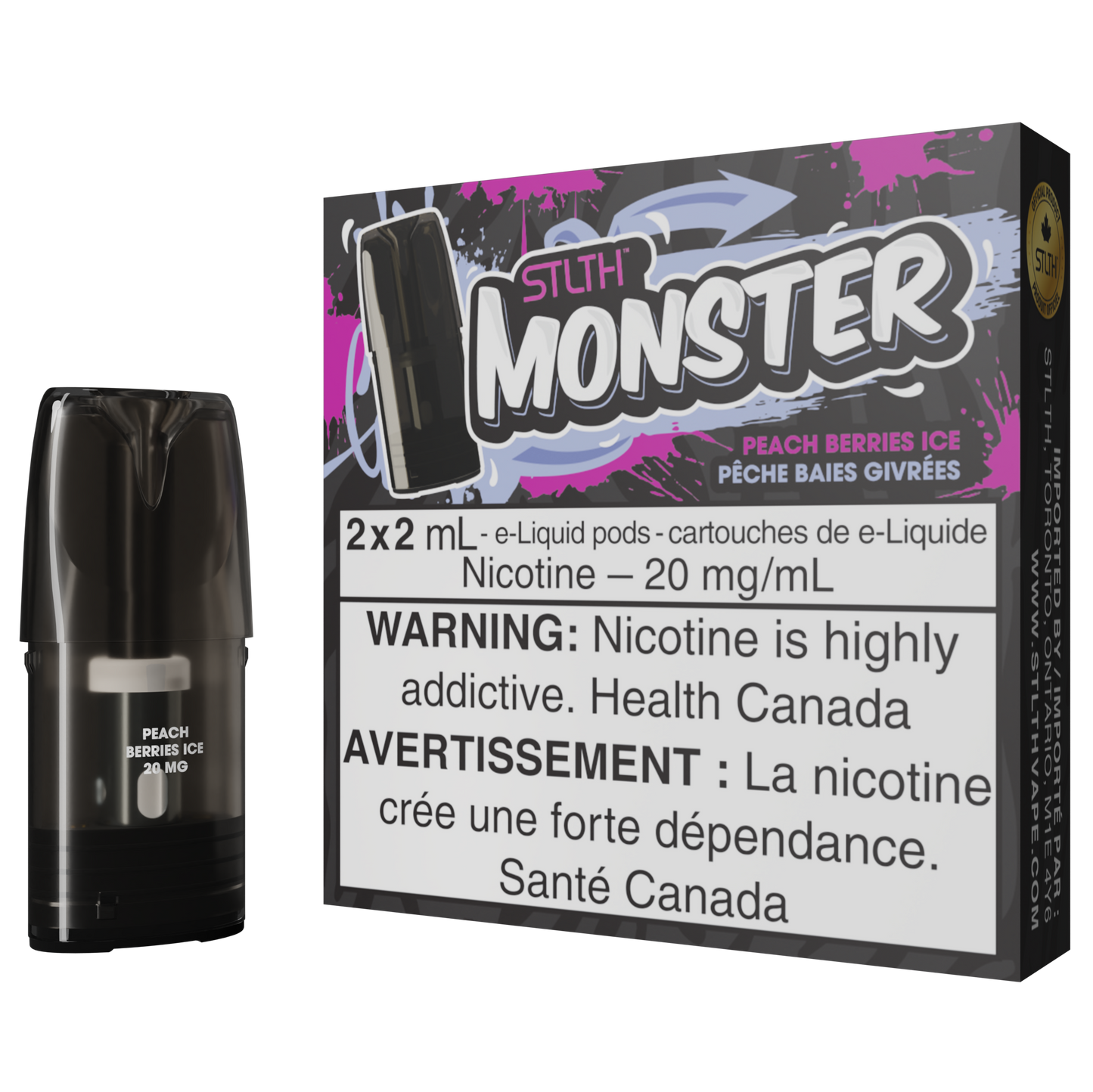 Peach Berries Ice STLTH MONSTER Pod Pack