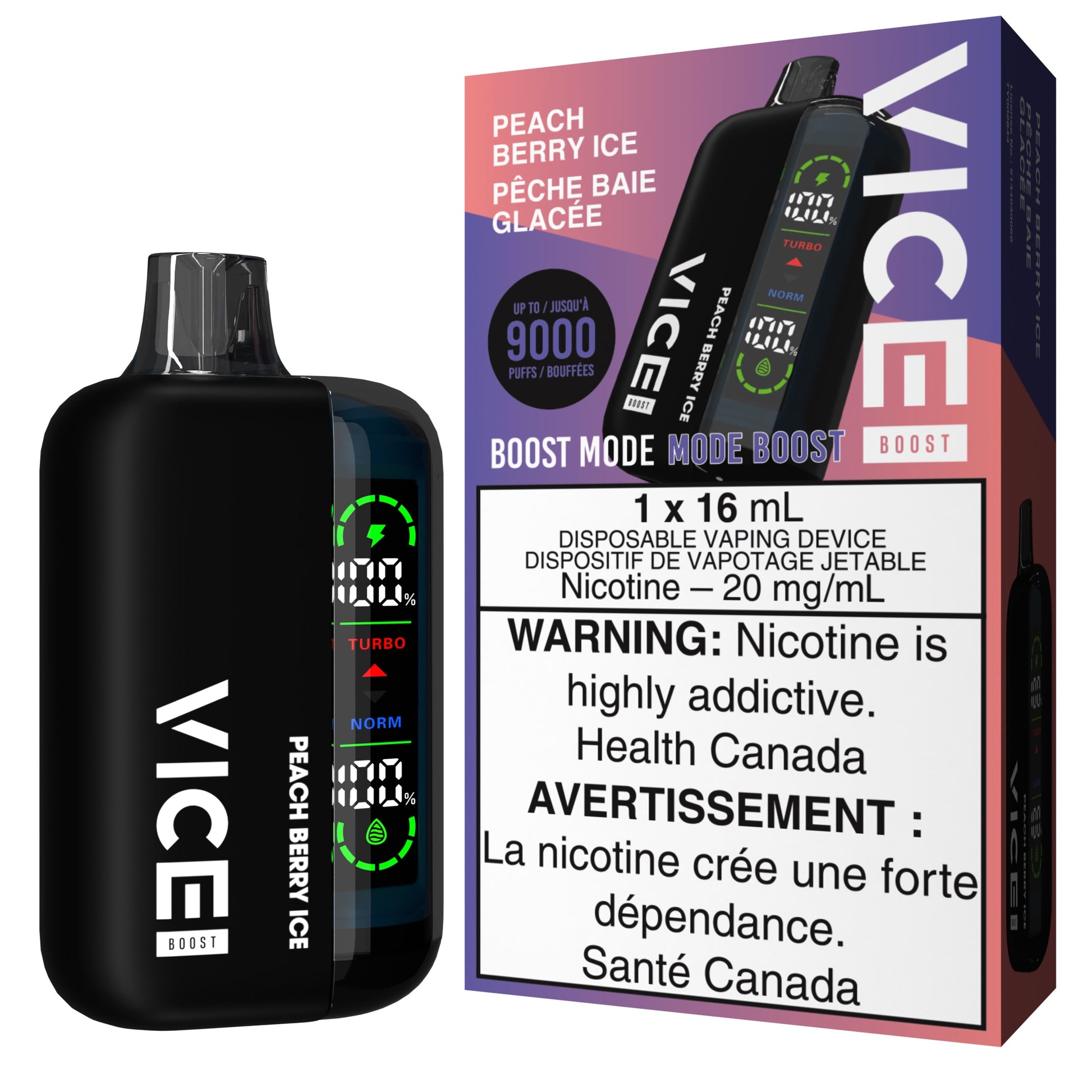 Vice Boost Disposable Vape - Peach Berry Ice Cloud Island Vapour Vice Boost Disposable Vape - Peach Berry Ice Cloud Island Vapour