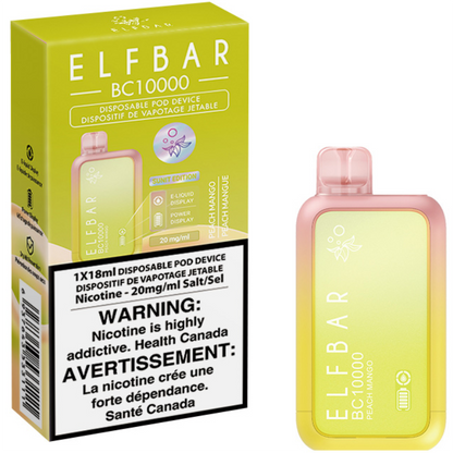 Peach Mango ELF BAR BC10000 Disposable Vape 10K Puffs 18mL