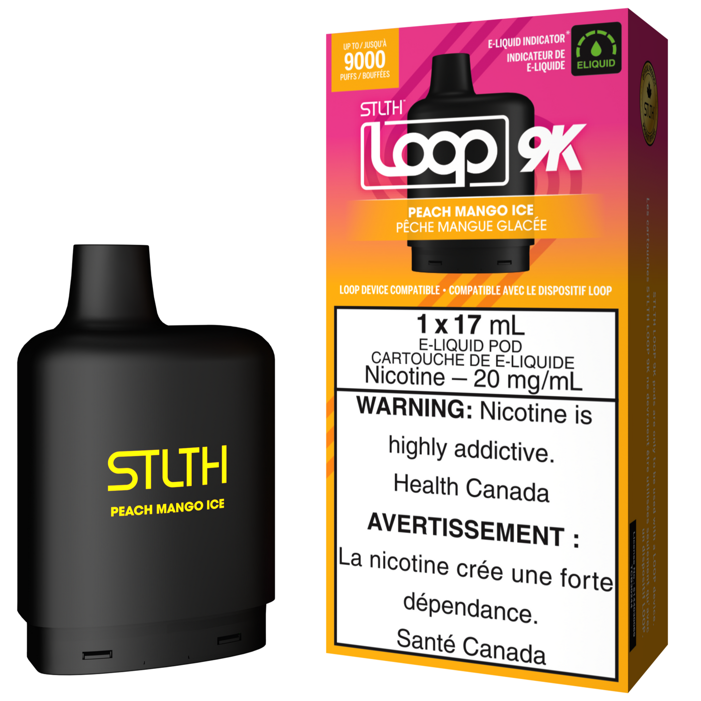 Peach Mango Ice STLTH LOOP 9K Pod Pack