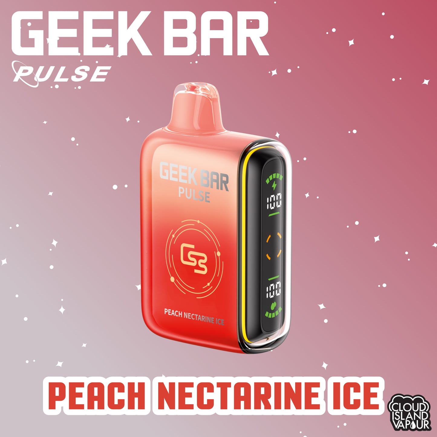 Peach Nectarine Ice GEEK BAR Pulse Disposable Vape 9000 Puffs