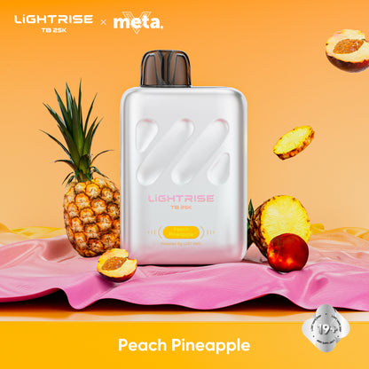 Peach Pineapple Lost Vape Lightrise TB 25K Disposable Vape 25000 Puffs