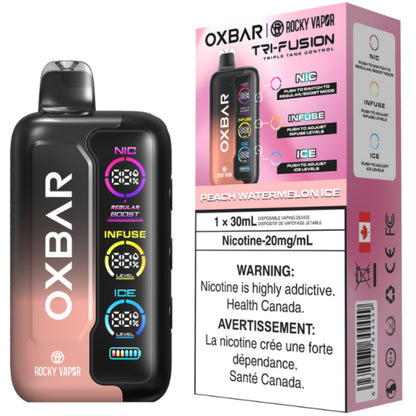Peach Watermelon Ice ROCKY VAPOR OXBAR TRI FUSION