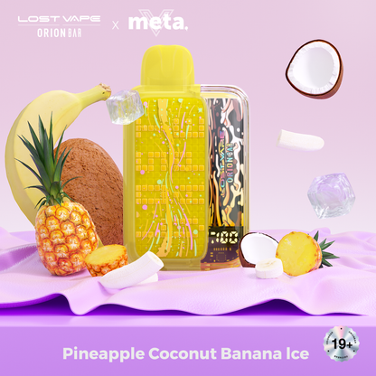 Pineapple Coconut Banana Ice Lost Vape Orion Bar 10000 Puffs 10K Disposable Vape