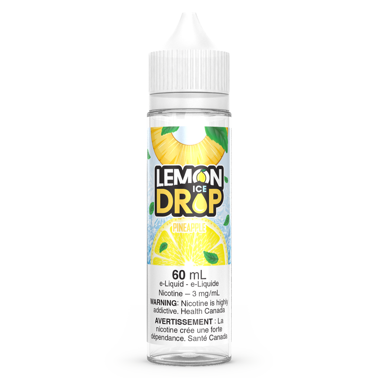 Pineapple LEMON DROP ICE Vape Juice E-Liquid 60mL Freebase