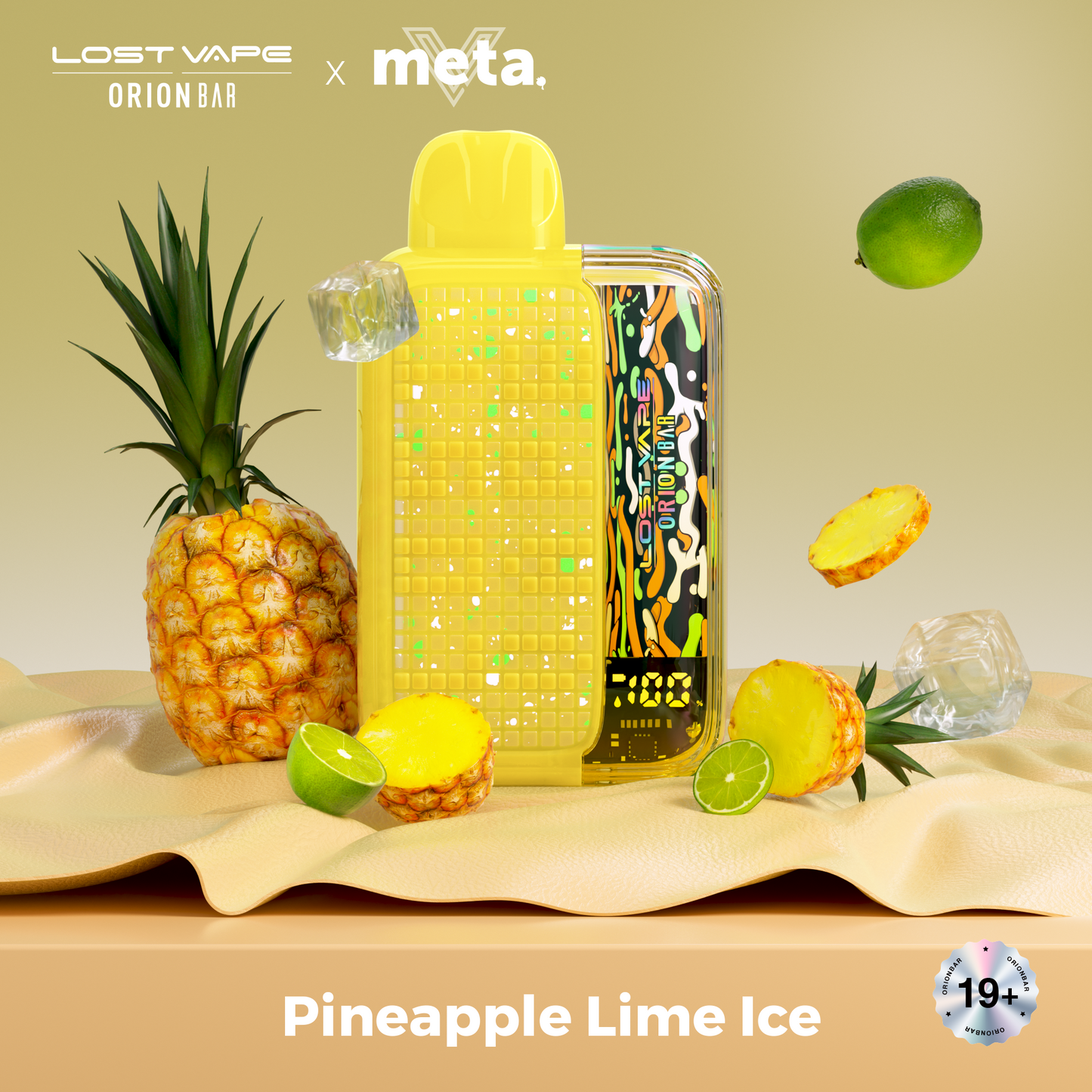 Pineapple Lime Ice Lost Vape Orion Bar 10000 Puffs 10K Disposable Vape