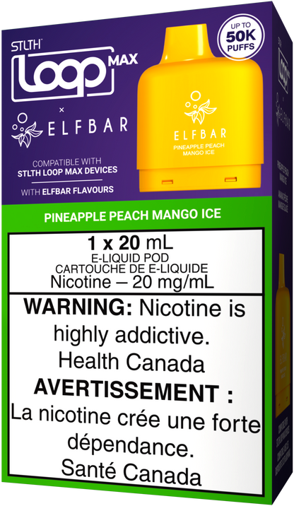 Pineapple Peach Mango Ice STLTH LOOP MAX X ELFBAR Pod Pack