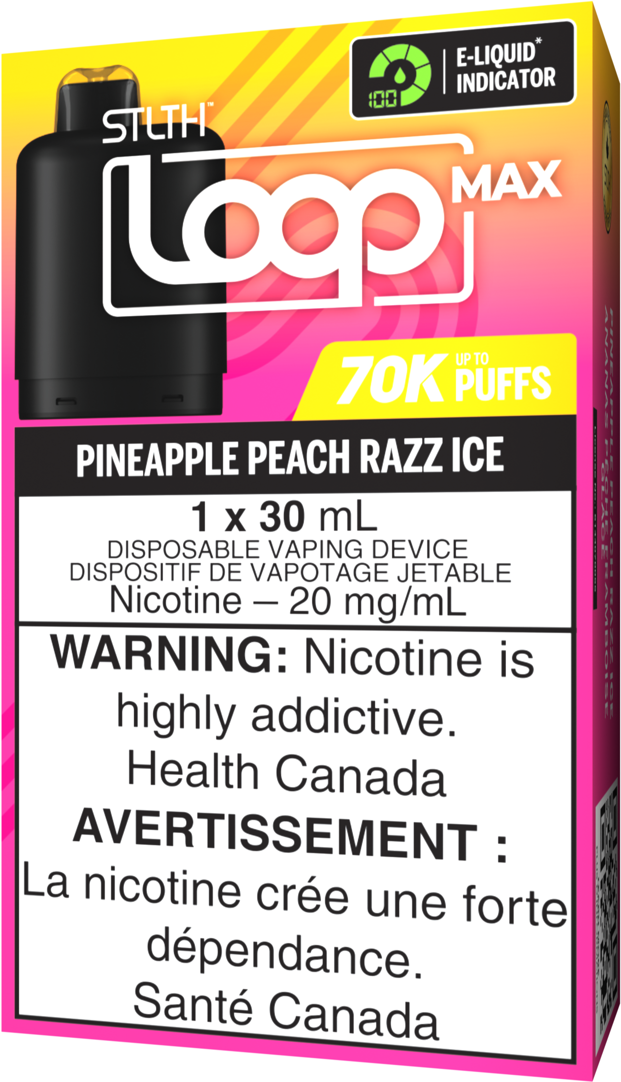 STLTH LOOP MAX 70K Pod Pack - Pineapple Peach Razz Ice