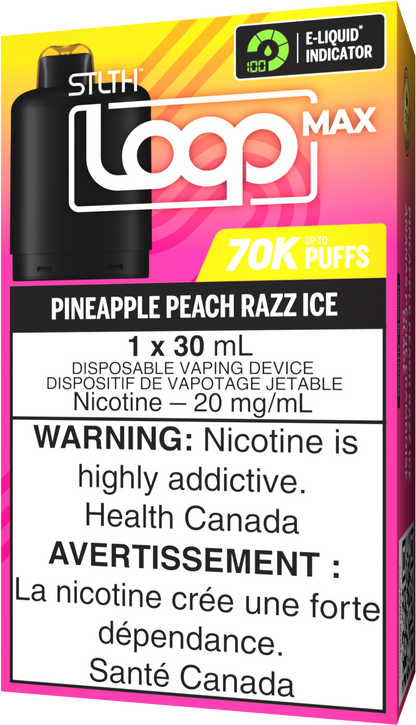 STLTH LOOP MAX 70K Pod Pack - Pineapple Peach Razz Ice