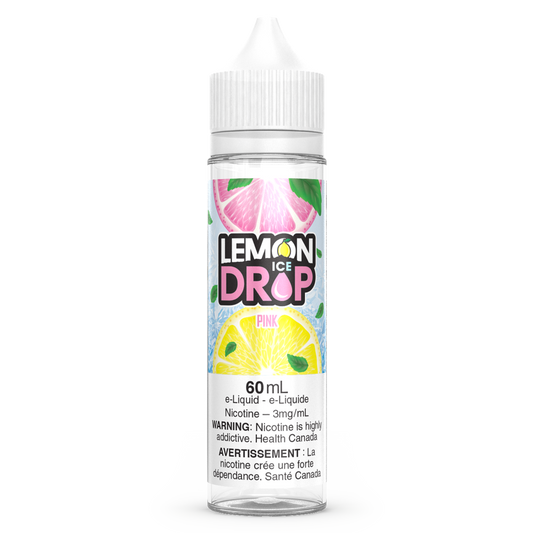 Pink LEMON DROP ICE Vape Juice E-Liquid 60mL Freebase