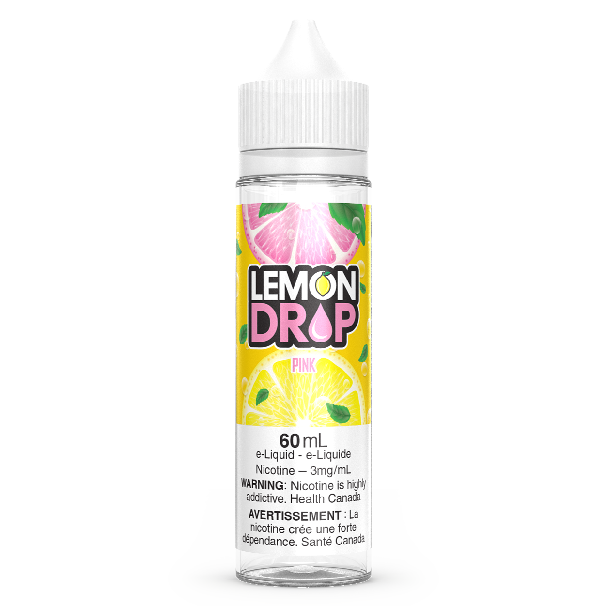 Pink LEMON DROP Vape Juice E-Liquid 60mL Freebase