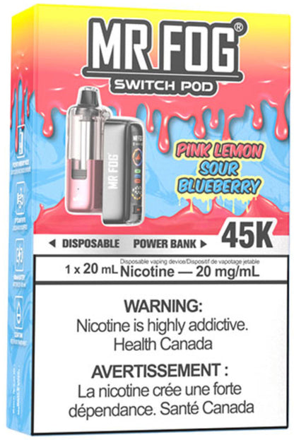 Pink Lemon Sour Blueberry MR FOG SWITCH POD Kit Package