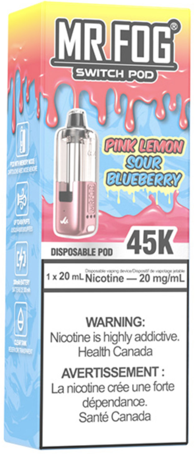 Pink Lemon Sour Blueberry MR FOG SWITCH POD Pod Package