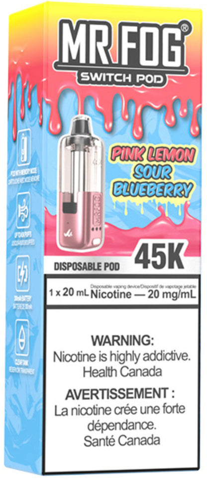 Pink Lemon Sour Blueberry MR FOG SWITCH POD Pod Package