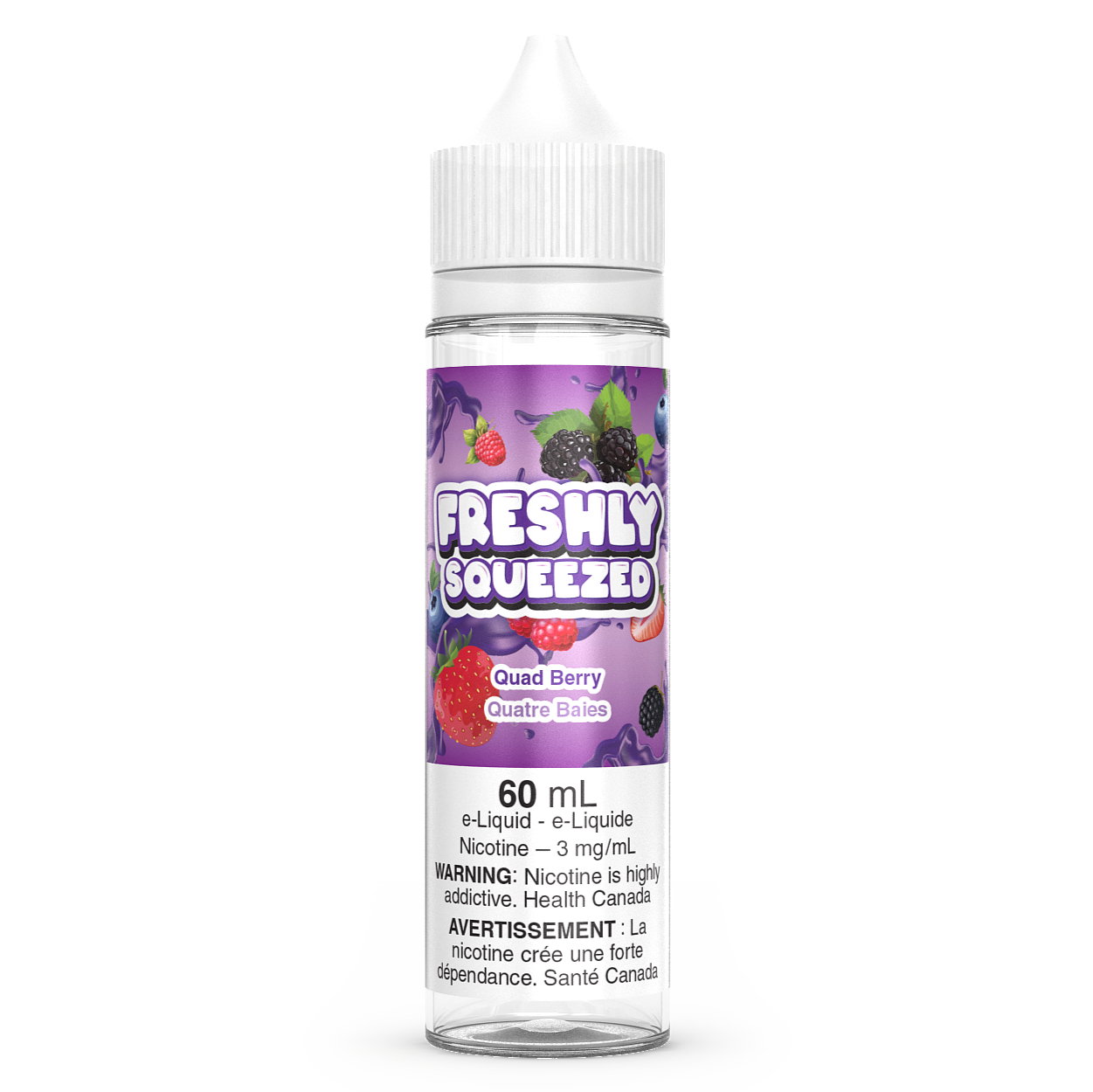 Quad Berry Freshly Squeezed Vape Juice 60mL Freebase