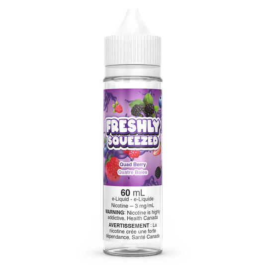 Quad Berry Freshly Squeezed Vape Juice 60mL Freebase