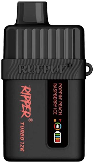 RIPPER TURBO 12K Puffs Disposable Vape Poppin Peach Raspberry Ice