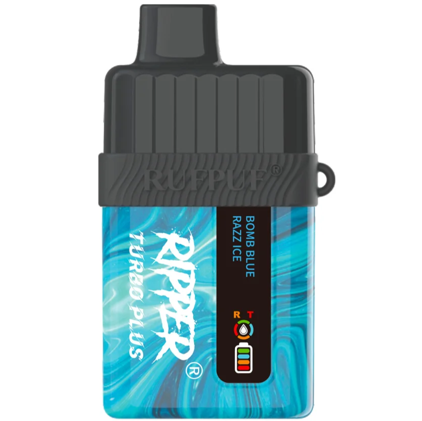 Bomb Blue Raspberry Vape RIPPER TURBO PLUS Disposable Vape - Bomb Blue Razz Ice – Cloud Island ...