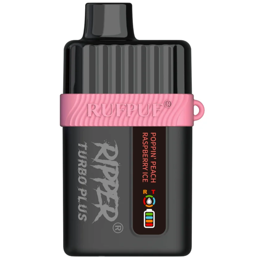 Vapes Ripper Pods RIPPER TURBO PLUS Disposable Vape - Poppin' Peach Raspberry Ice – Cloud ...