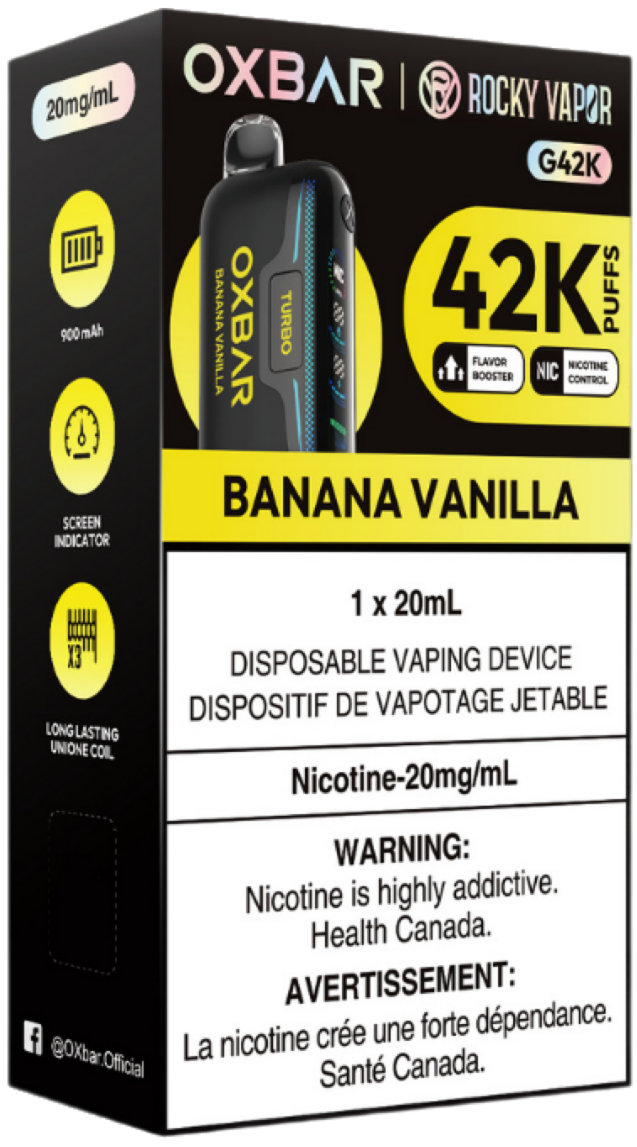 ROCKY VAPOR OXBAR G42K Disposable Banana Vanilla