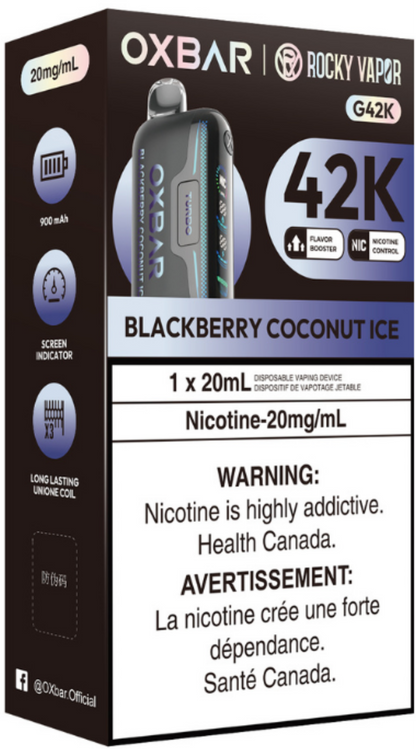 ROCKY VAPOR OXBAR G42K Disposable Blackberry Coconut Ice