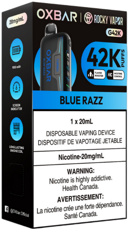 ROCKY VAPOR OXBAR G42K Disposable Blue Razz