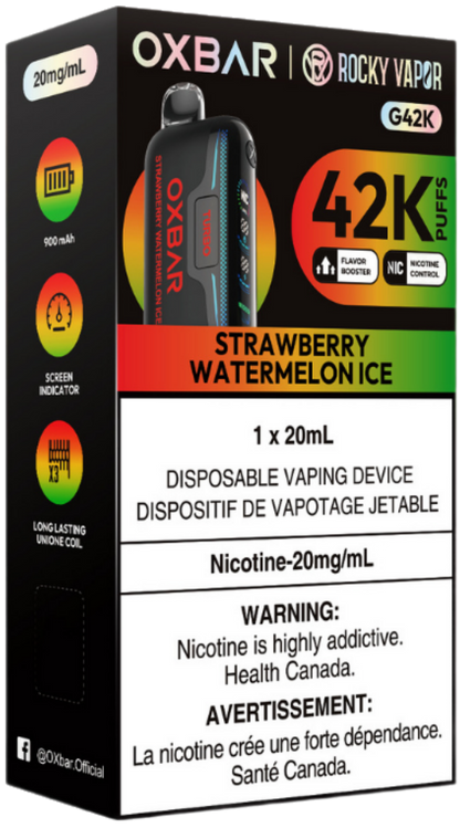 ROCKY VAPOR OXBAR G42K Disposable Strawberry Watermelon Ice