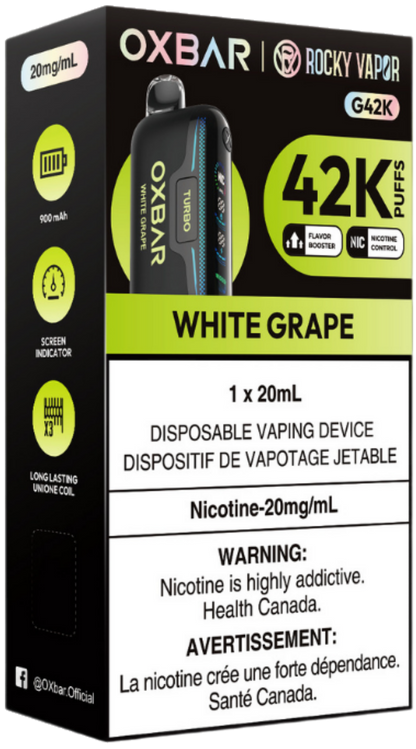 ROCKY VAPOR OXBAR G42K Disposable White Grape