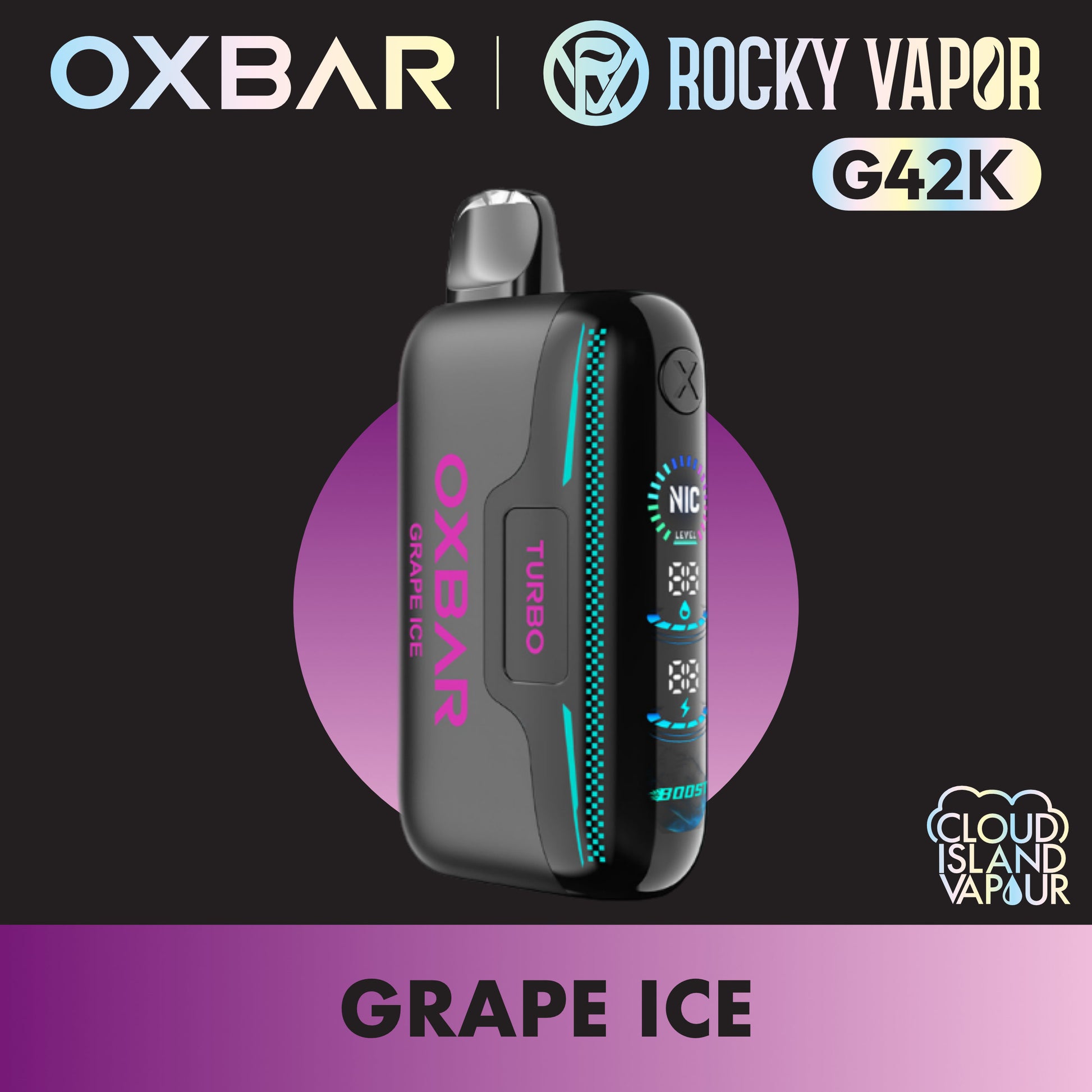 ROCKY VAPOR OXBAR G42K Grape Ice