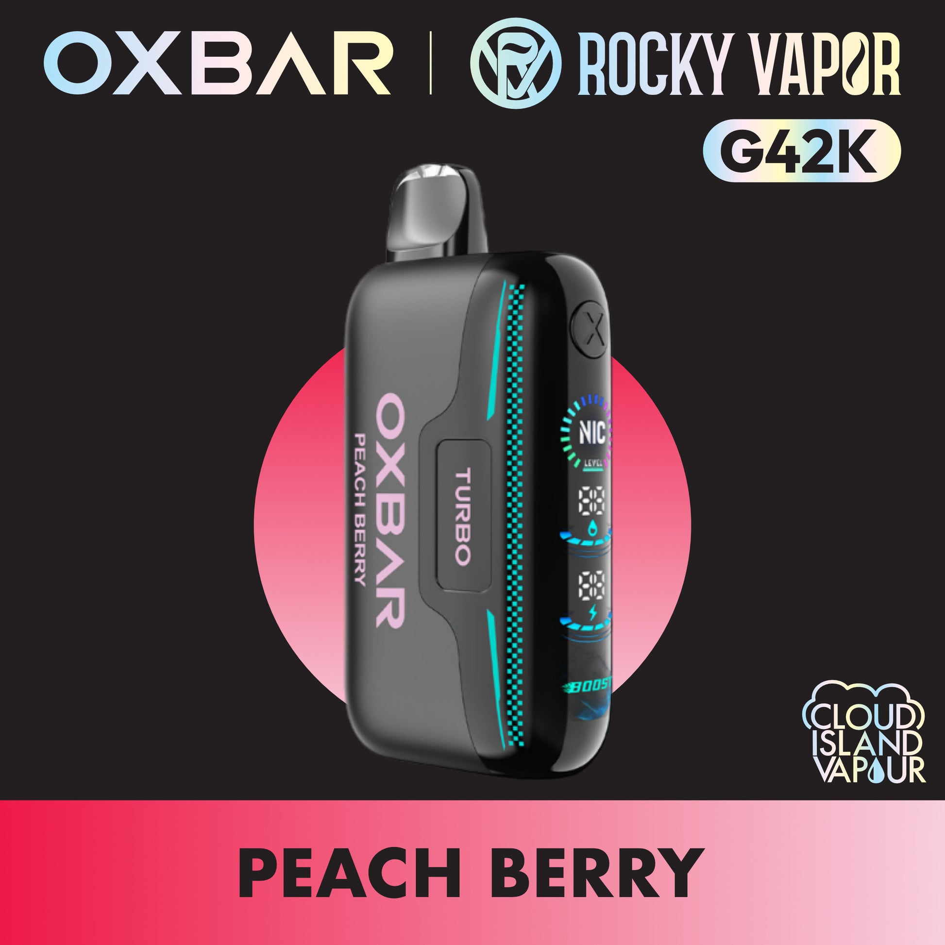 ROCKY VAPOR OXBAR G42K Peach Berry