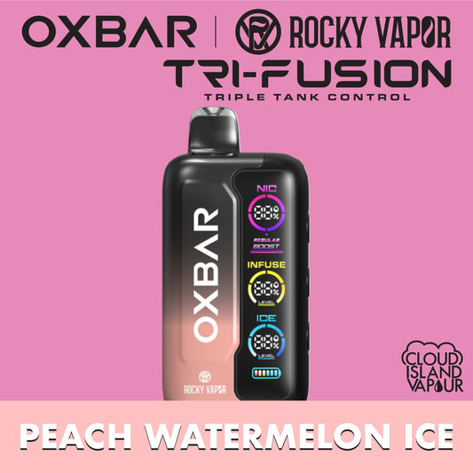 ROCKY VAPOR OXBAR TRI FUSION Peach Watermelon Ice