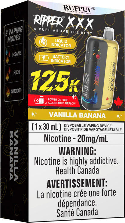 RUFPUF RIPPER XXX 125K Disposable Vape Vanilla Banana