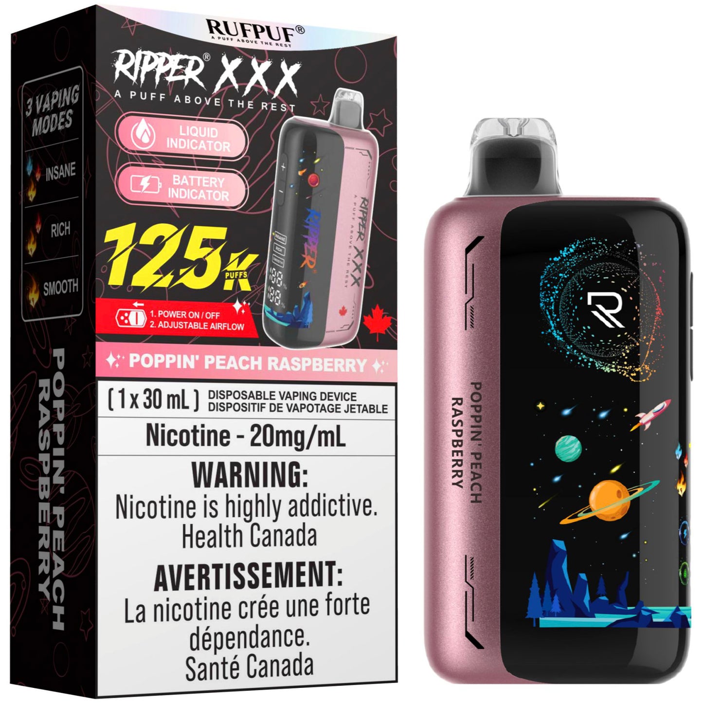 RUFPUF RIPPER XXX 125K Poppin' Peach Raspberry