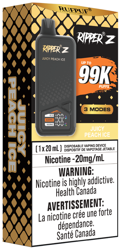 RUFPUF RIPPER Z 99K Disposable Vape Juicy Peach Ice