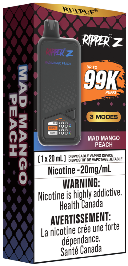 RUFPUF RIPPER Z 99K Disposable Vape Mad Mango Peach
