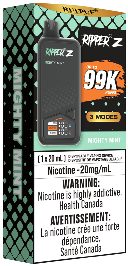 RUFPUF RIPPER Z 99K Disposable Vape Mighty Mint