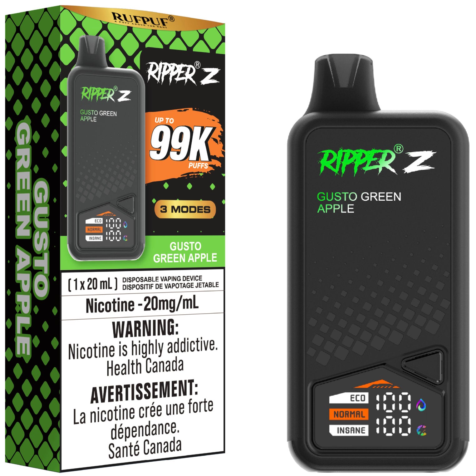 RUFPUF RIPPER Z 99K Disposable Vape – Cloud Island Vapour