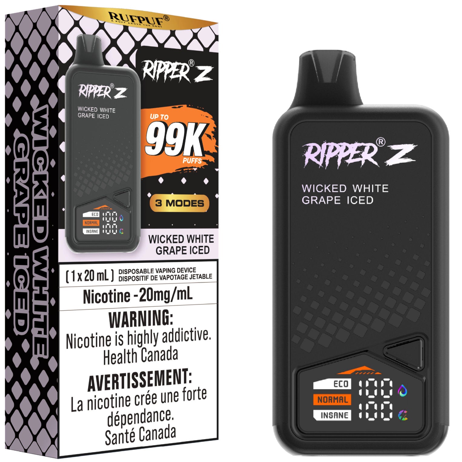 RUFPUF RIPPER Z 99K Wicked White Grape Iced