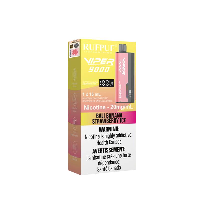 RUFPUF Viper 9000 Disposable - Bali Banana Strawberry Ice