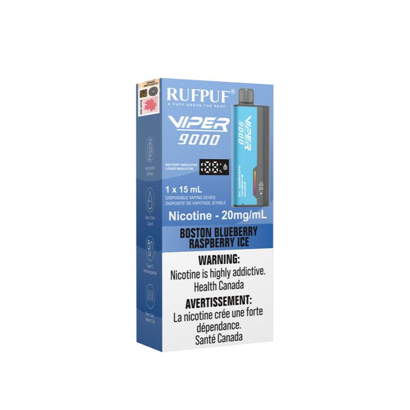 RUFPUF Viper 9000 Disposable - Boston Blueberry Raspberry Ice