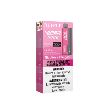 RUFPUF Viper 9000 Disposable - Sydney Strawberry Raspberry Cherry Ice