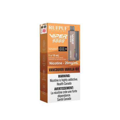 RUFPUF Viper 9000 Disposable - Vancouver Vanilla Ice Cloud Island Vapour RUFPUF Viper 9000 Disposable - Vancouver Vanilla Ice Cloud Island Vapour