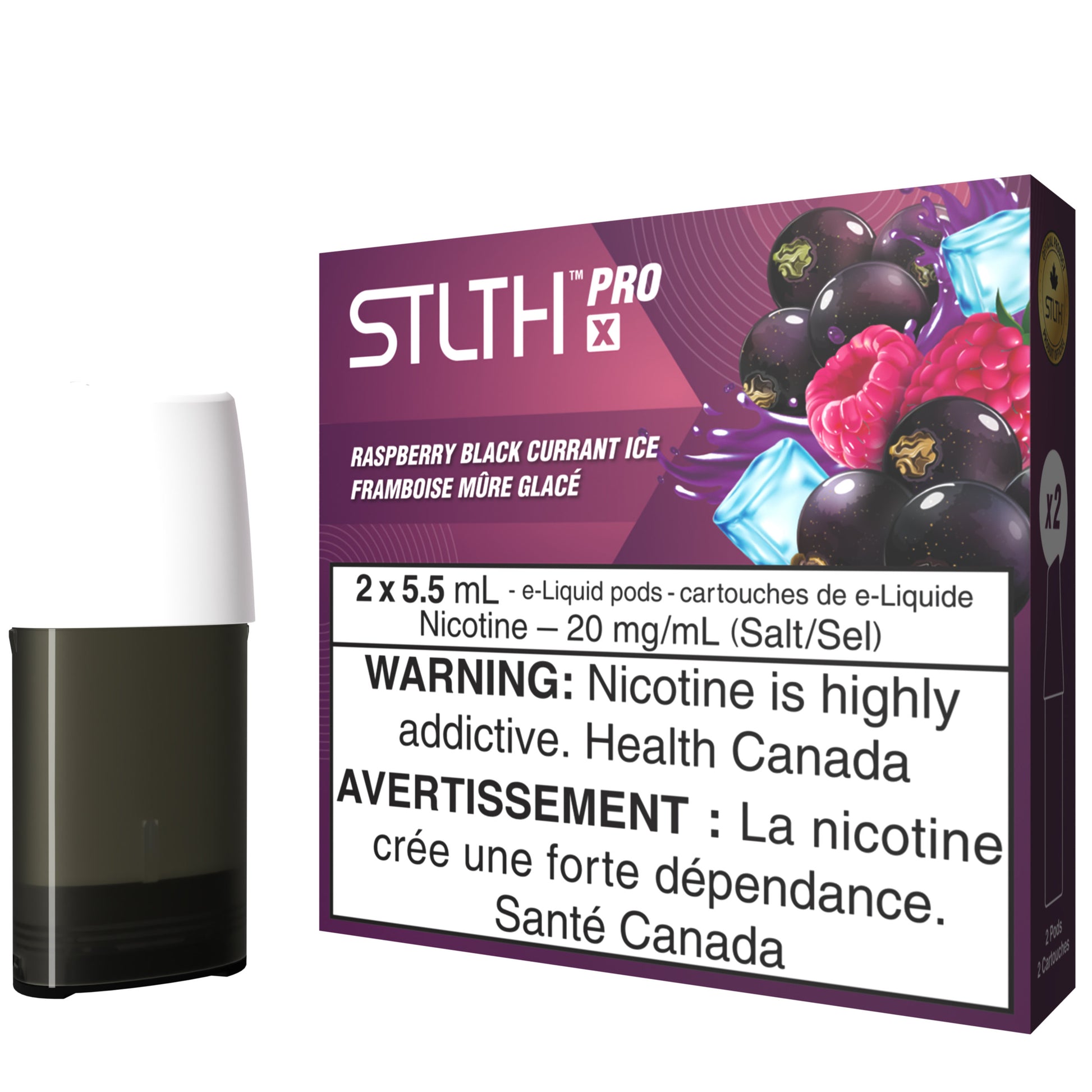 Raspberry Black Currant Ice STLTH PRO X Pod Pack