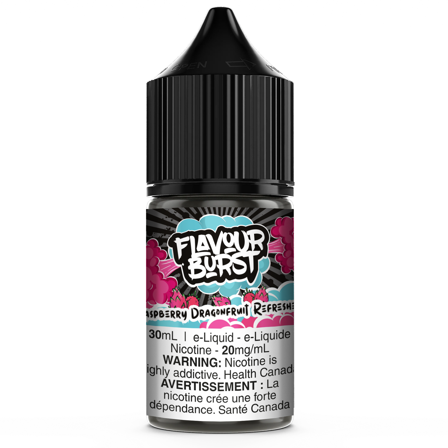 Flavour Burst Salt Nic E-Liquid Raspberry Dragon Fruit Refresher