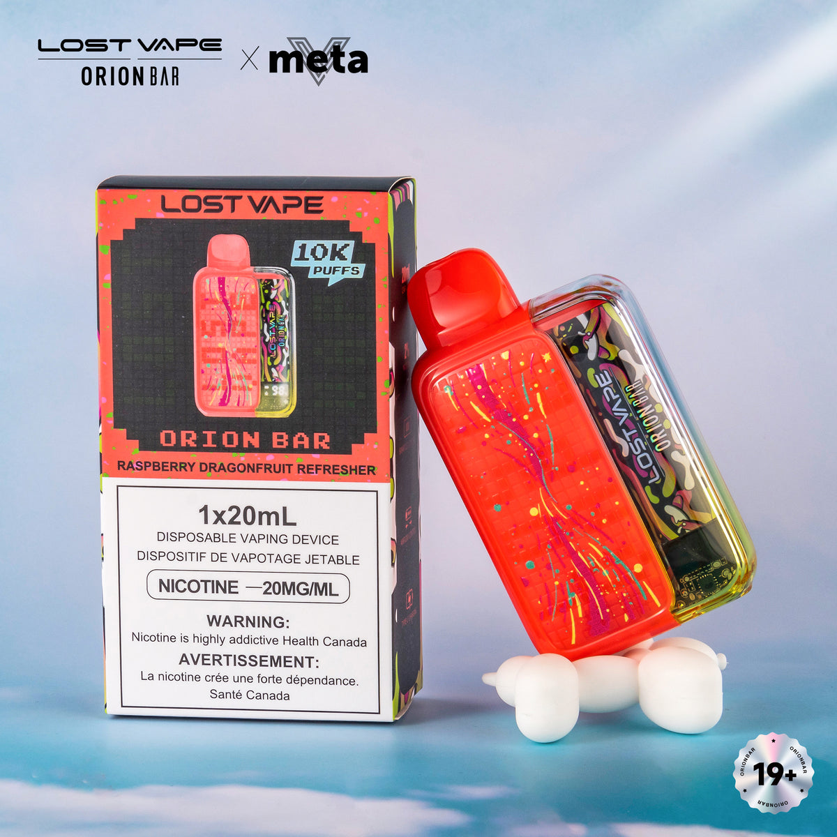 Lost Bar Raspberry Watermelon Lost Vape Orion Bar 10000 Disposable Vape - Raspberry Dragonfruit Refr ...