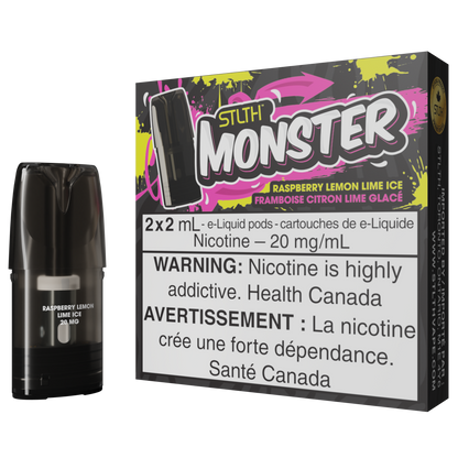 Raspberry Lemon Lime Ice STLTH MONSTER Pod Pack