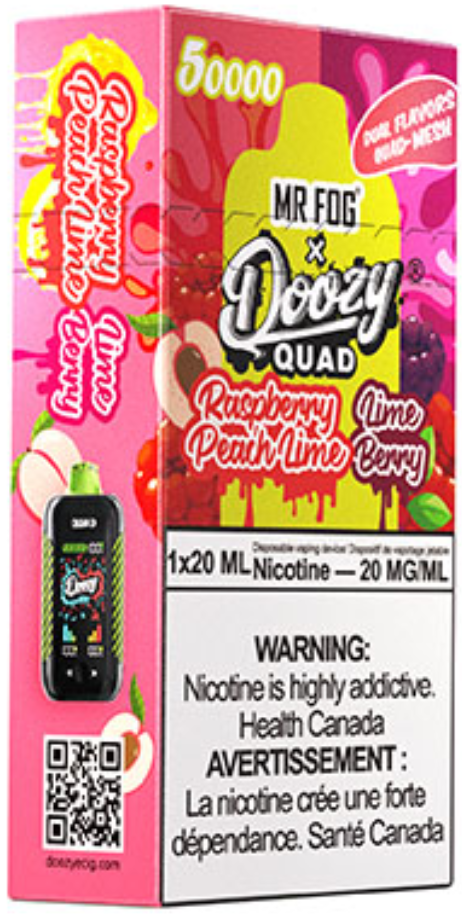 Raspberry Peach Lime Lime Berry DOOZY QUAD Disposable
