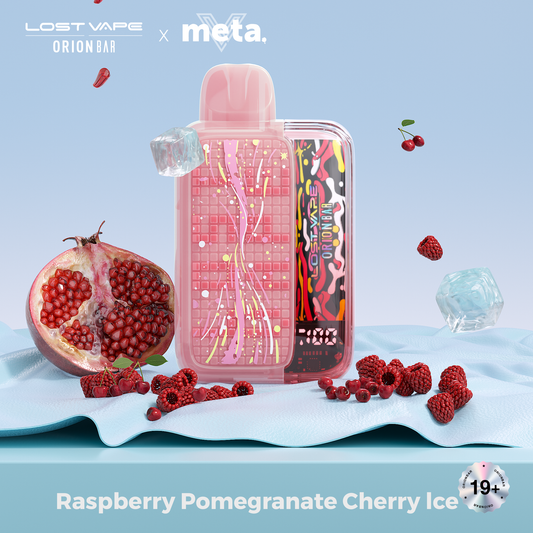 Raspberry Pomegranate Cherry Ice Lost Vape Orion Bar 10000 Puffs 10K Disposable Vape