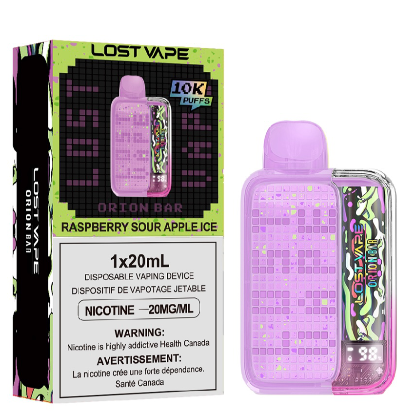 Raspberry Sour Apple Ice Lost Vape Orion Bar 10K Disposable Vape