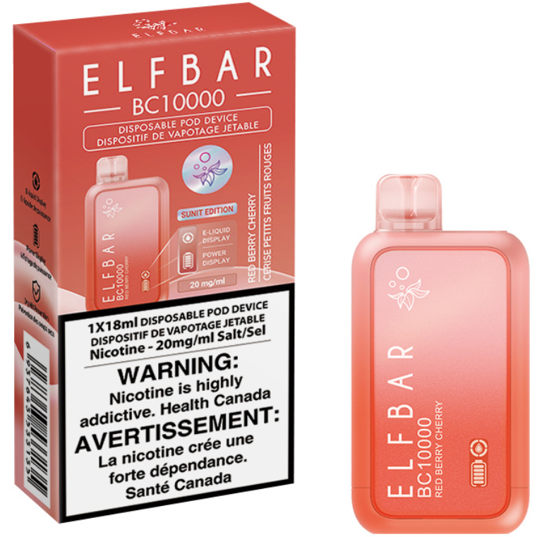 Red Berry Cherry ELF BAR BC10000 Disposable Vape 10K Puffs 18mL